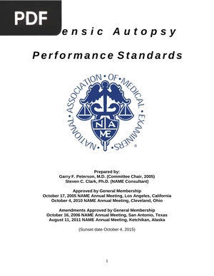 Forensic Autopsy Performance Standards
