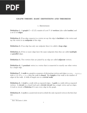 Graph theory: basic definitions and theorems (Article)