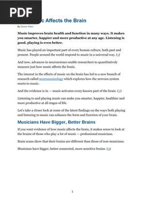 How Music Affects the Brain