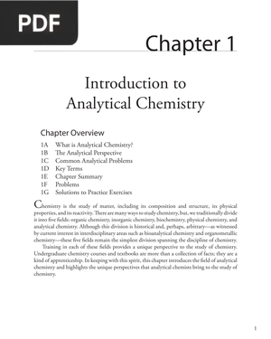 Introduction to Analytical Chemistry