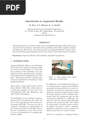 Introduction to Augmented Reality