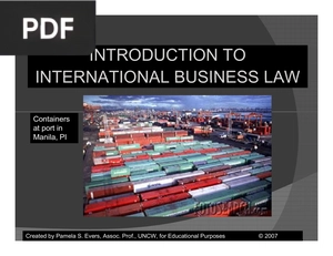 Introduction to International Business Law