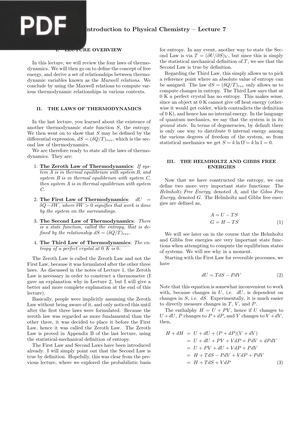 Introduction to Physical Chemistry Lecture 7 (Article)