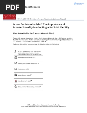 Is our feminism bullshit? The Importance of Intersectionality in Adopting a Feminist Identity