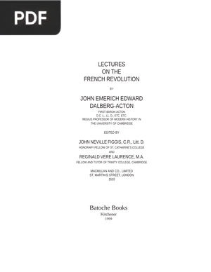 Lectures on the French Revolution
