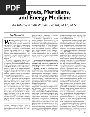 Magnets, Meridians, and Energy Medicine