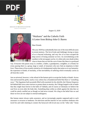 Mediums and the Catholic Faith A Letter From Bishop John O Barres (Article)
