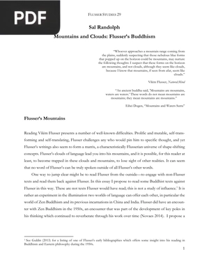 Mountains and Clouds Flussers Buddhism