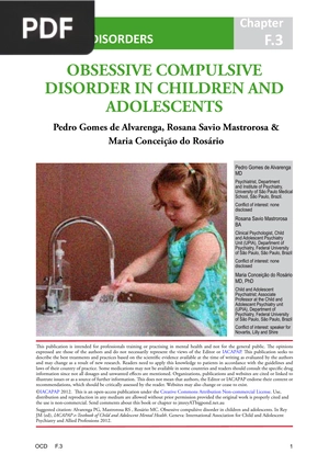 Obsessive compulsive disorder in children and adolescents