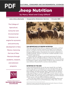 Sheep Nutrition