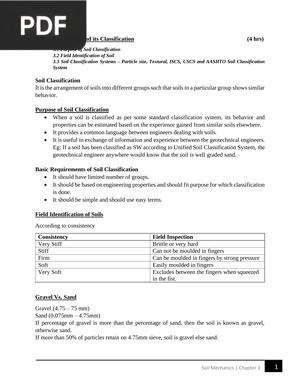 Soil Identification and its Classification
