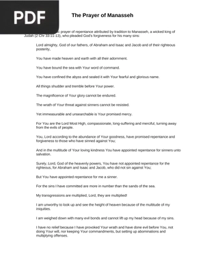 The Prayerof Manasseh