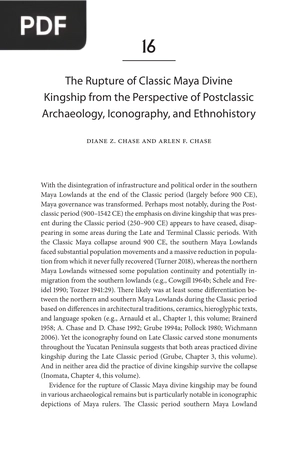 The Rupture of Classic Maya Divine Kingship from the Perspective of Postclassic Archaeology, Iconography, and Ethnohistory