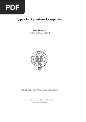 Types for Quantum Computing