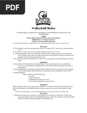 Volleyball rules (article)