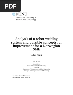 Analysis of a robot welding system and possible concepts for improvement for a Norwegian SME
