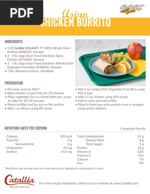 Asian Chicken Burrito