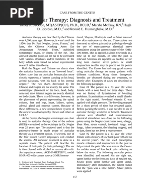 Auricular Therapy Diagnosis and Treatment (Article)