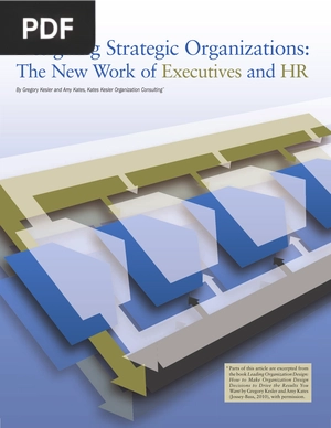 Designing Strategic Organizations -The New Work of Executives and HR (Article)