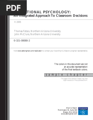 Educational Psychology: An Integrated Approach To Classroom Decisions