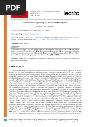 Environmental Engineering and Sustainable Development