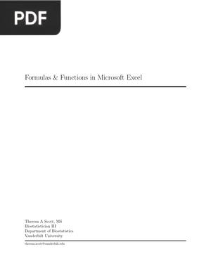 Formulas & Functions in Microsoft Excel