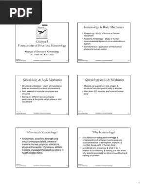 Foundations of Structural Kinesiology (Presentation)