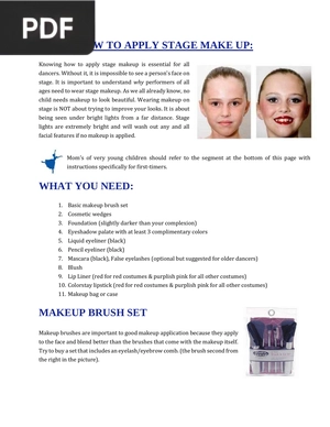 How to Apply Stage Make Up