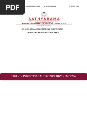 Industrial microbiology