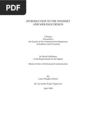 Introduction to the internet and web page design