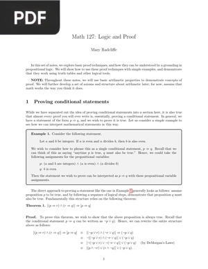 Logic and Proof