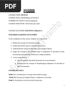 Microbial Ecology