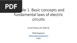 Module 1 Basic Concepts and Fundamental Laws of Electric Circuits