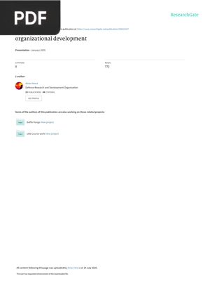 Organizational Development