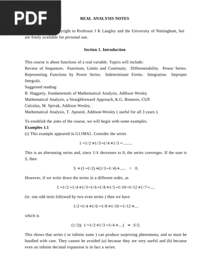 Real analysis notes
