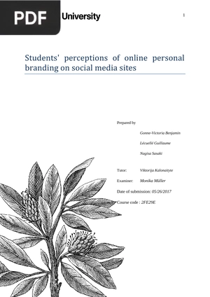 Students' perceptions of online personal branding on social media sites