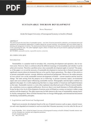 Sustainable Tourism Development