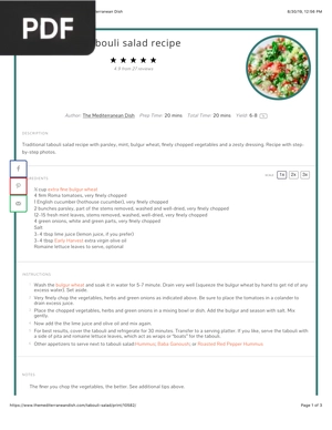 Tabouli Salad Recipe
