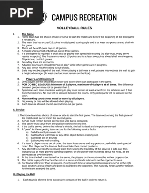 Volleyball rules (article)