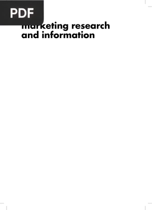 marketing research and information