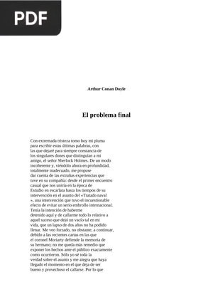 El problema final