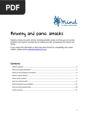 Anxiety and panic attacks