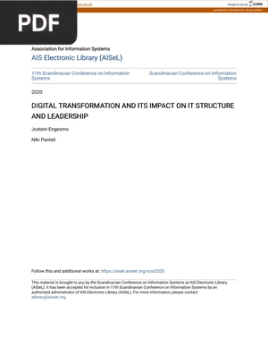 Digital transformation and its impact on it structure and leadership