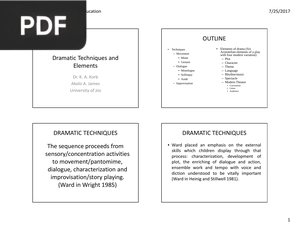 Dramatic Techniques and Elements (Presentation)