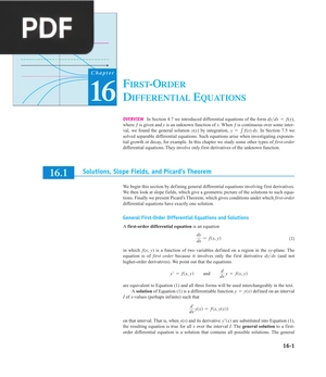 First-Order Differential Equations