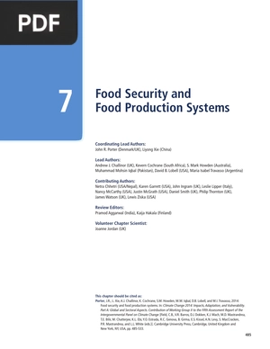 Food Security and Food Production Systems