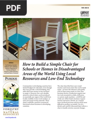 How to Build a Simple Chair for Schools or Homes in Disadvantaged Areas of the World Using Local Resources and Low-End Technology