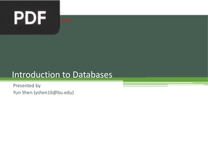 Introduction to Databases (Presentation)
