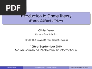 Introduction to Game Theory