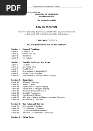 Law on Taxation